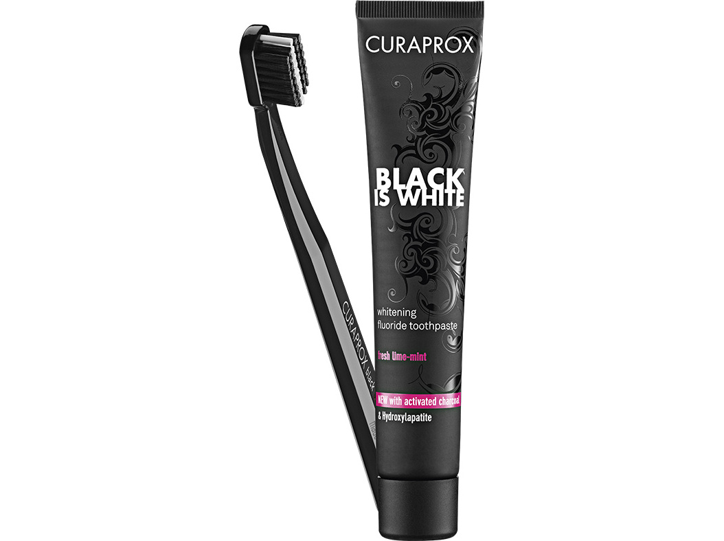 KIT BLACK  E WHITE CURAPROX (PASTA 90ML ESCOVA) UN.