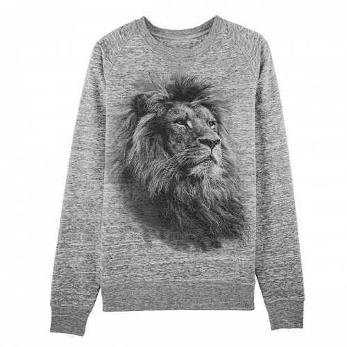 Moletom Lion Monocromático Cinza