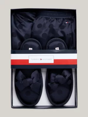 Conjunto de pijama curto e pantufas TH Established - Conjunto para presente
