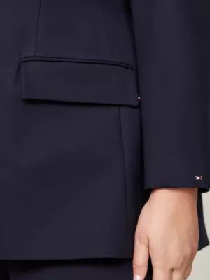 Blazer Slim Fit de Abotoamento Simples Curve