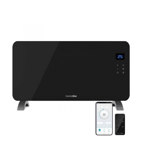 Convetor Universal Blue Painel Aquecedor de Vidro Cala Conta 5015B Preto - WiFi 1500W