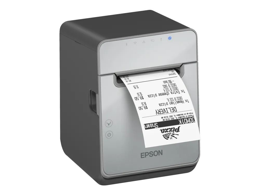 Epson TM L100 (111) - Kvitteringsprinter - termisk linje - Rulle (8 cm) - 203 x 203 dpi - op til 170 mm/sek. - USB 2.0, USB 2.0 vært, Gigabit LAN - sort