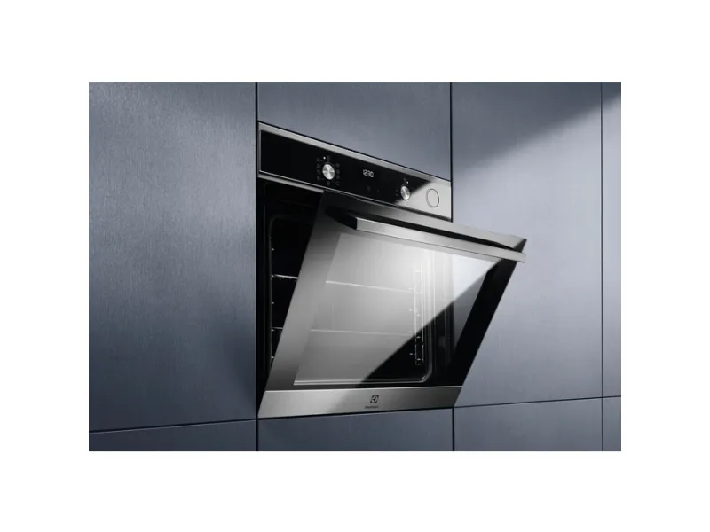 Electrolux SteamCrisp 700 EOC5E70X - Ovn - til indbygning - niche - bredde: 56 cm - dybde: 55 cm - højde: 57.8 cm - med selv-rengøring - Klasse A - rustfrit stål