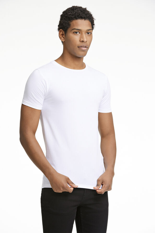 Lindbergh Mens stretch crew neck tee S/S Hvid