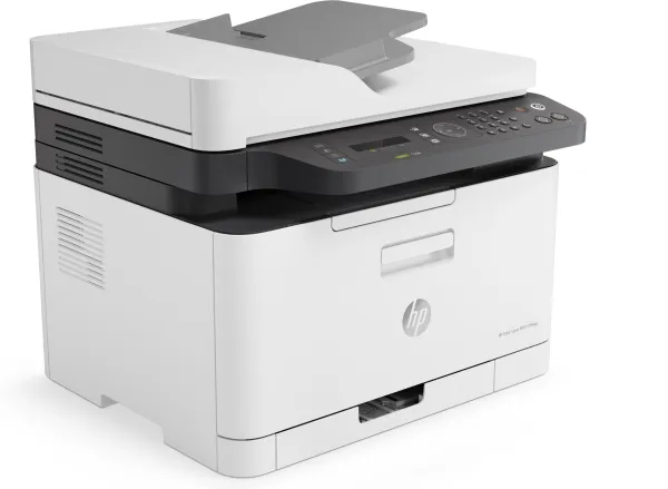 HP Color Laser MFP 179fnw - Multifunktionsprinter - farve - laser - A4 (210 x 297 mm) (original) - A4/Letter (medie) - op til 14 spm (kopiering) - op til 18 spm (udskriver) - 150 ark - 33.6 Kbps - USB 2.0, LAN, Wi-Fi(n)