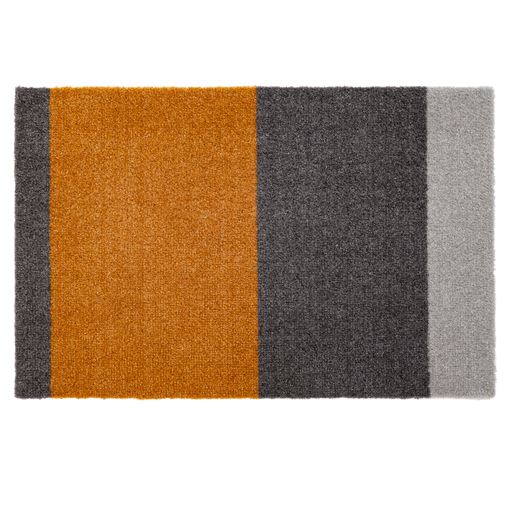 Tica Copenhagen Stripe Horisontal Gulvtæppe, Lys Grå/Grå/Dijon, 40x60 cm