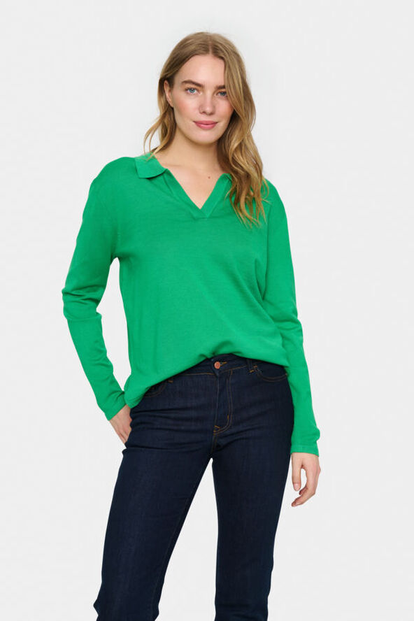 Saint Tropez MilaSZ Polo Pullover Zephyr green