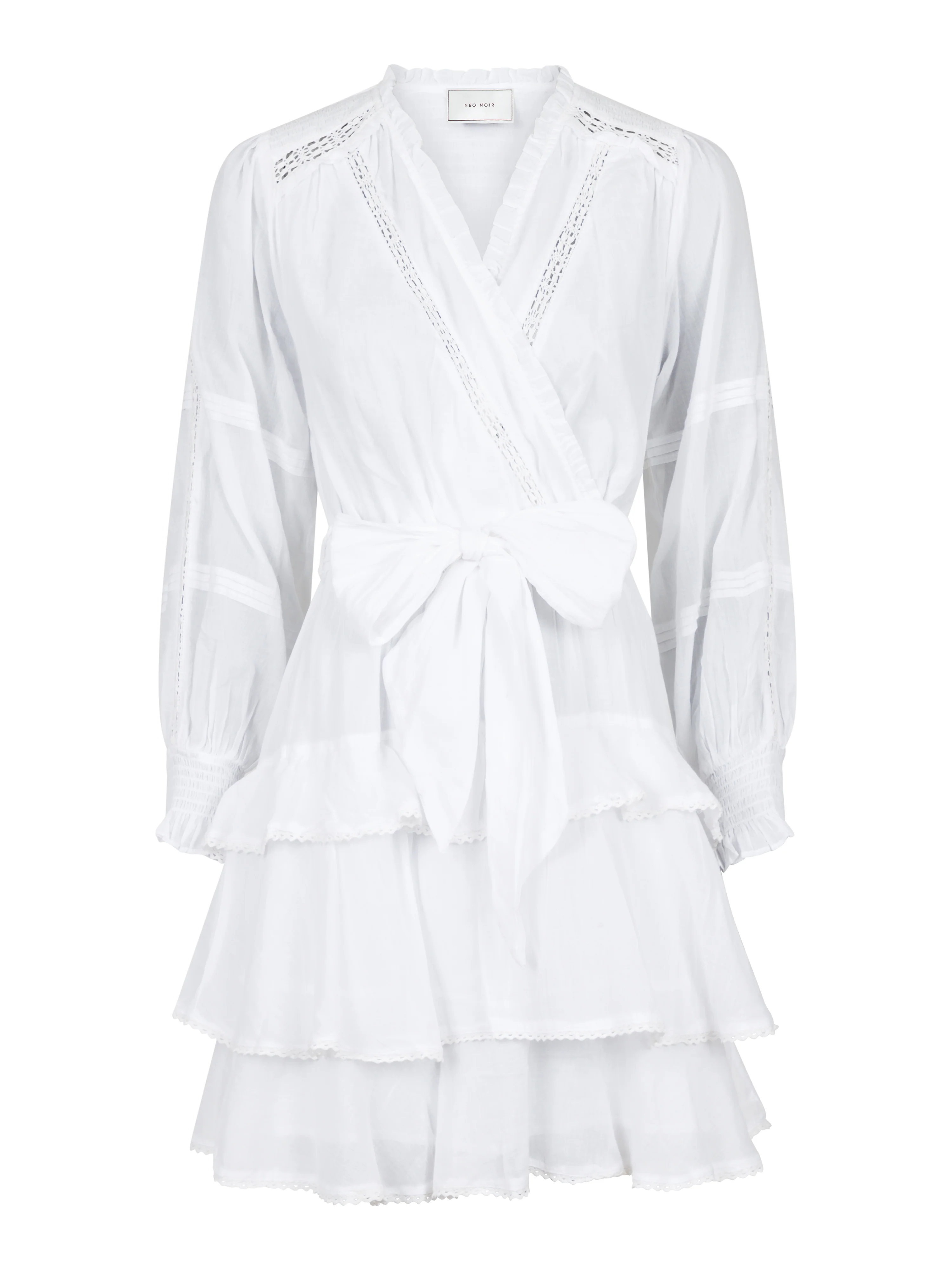Neo Noir  Ada S Voile kjole - Hvid