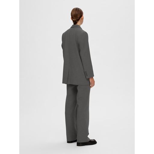 Selected Femme Rita Relaxed Blazer, Dark Grey Melange, 36