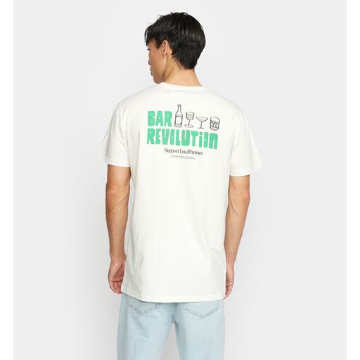 Revolution Printet T-shirt, Offwhite, M