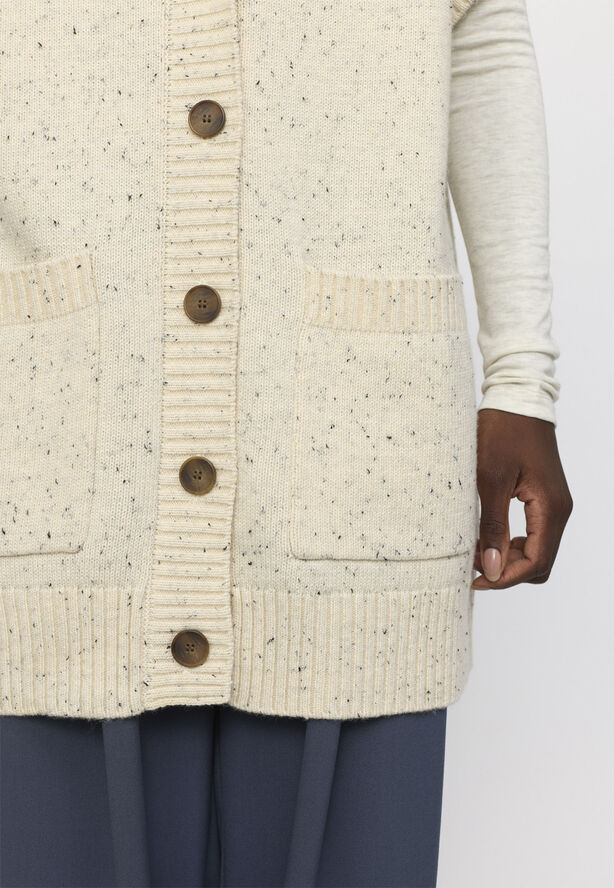 Soft Rebels SREmerald Vest Knit Arctic wolf melange