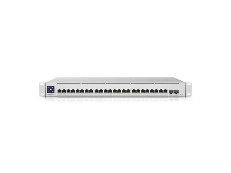 Ubiquiti UniFi Enterprise XG 24 - Switch - L3 - Administreret - 24 x 100/1000/2.5G/5G/10GBase-T   2 x 25 Gigabit SFP28 (uplink) - monterbar på stativ - AC 120/230 V / DC 11.5 V