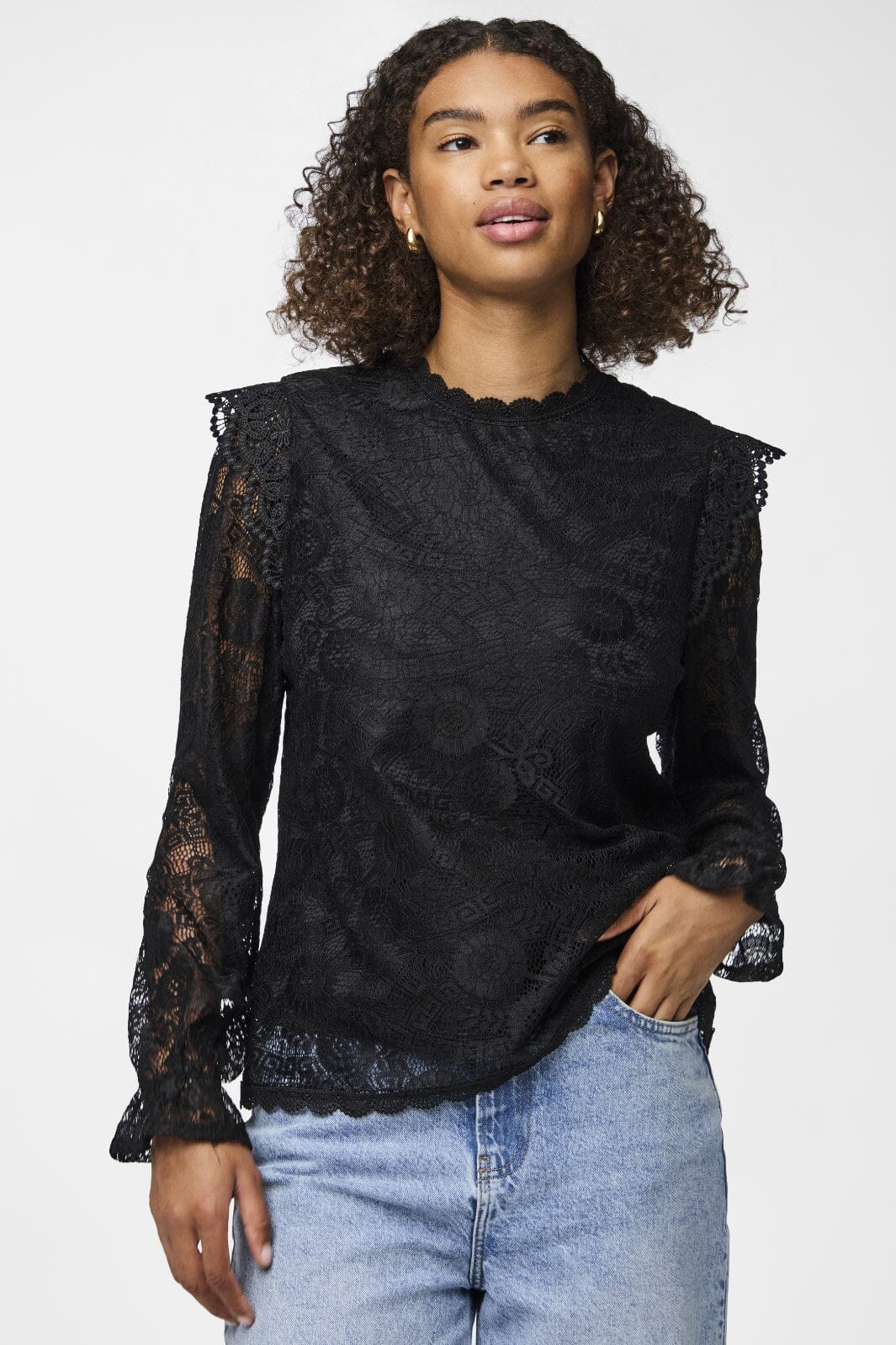 Pieces Pcolline Ls Lace Top 17139863