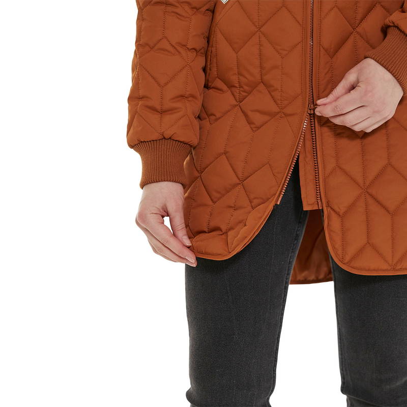 Weather Report Nokka Long Quiltet Jakke Dame