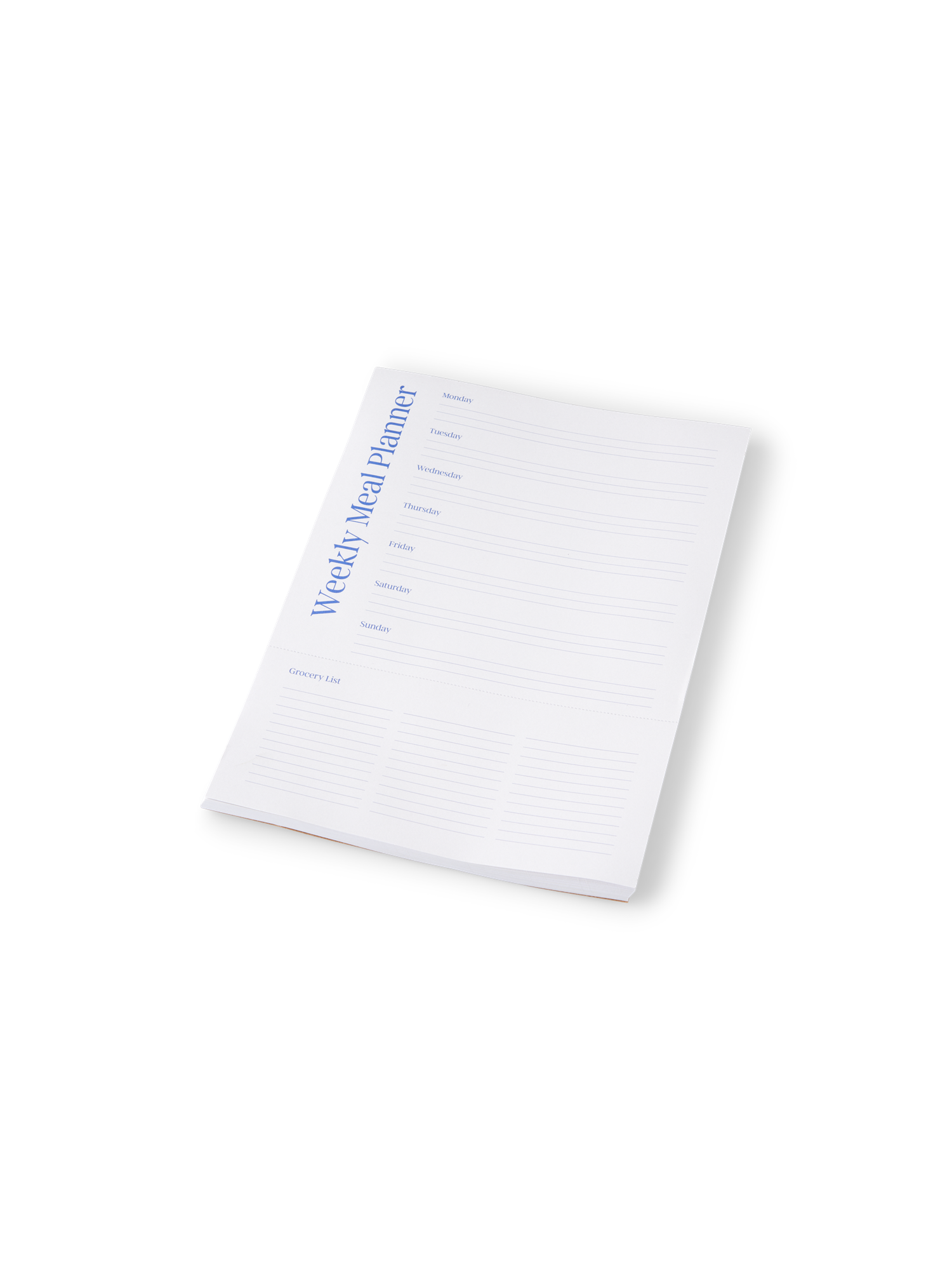 Ugeplan-blok | 24 x 17 cm.  | Electric Blue, Blue