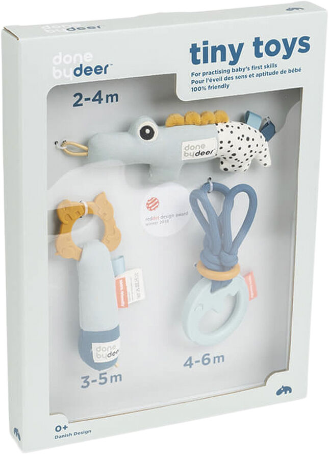 Done by Deer Tiny Toys gavesæt Deer friends Blå Blå