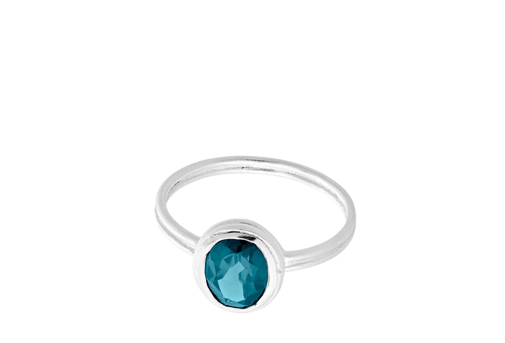 Pernille Corydon  Hellir Blue Ice ring - sølv