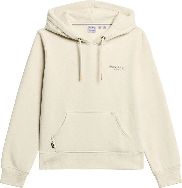 Superdry ESSENTIAL LOGO HOODIE Light oat marl