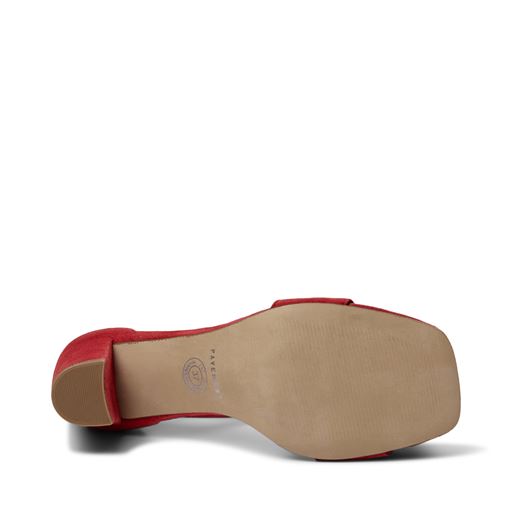 Pavement Sinna Højhælede Sandaler, Red Suede, 41