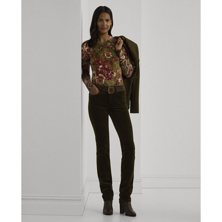 Lauren Ralph Lauren COTTON MODAL-LS SWEATER Olive multi