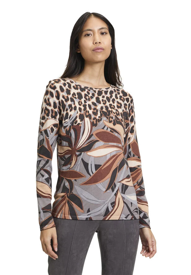 Betty Barclay Strickpullover Ku Grey/brown