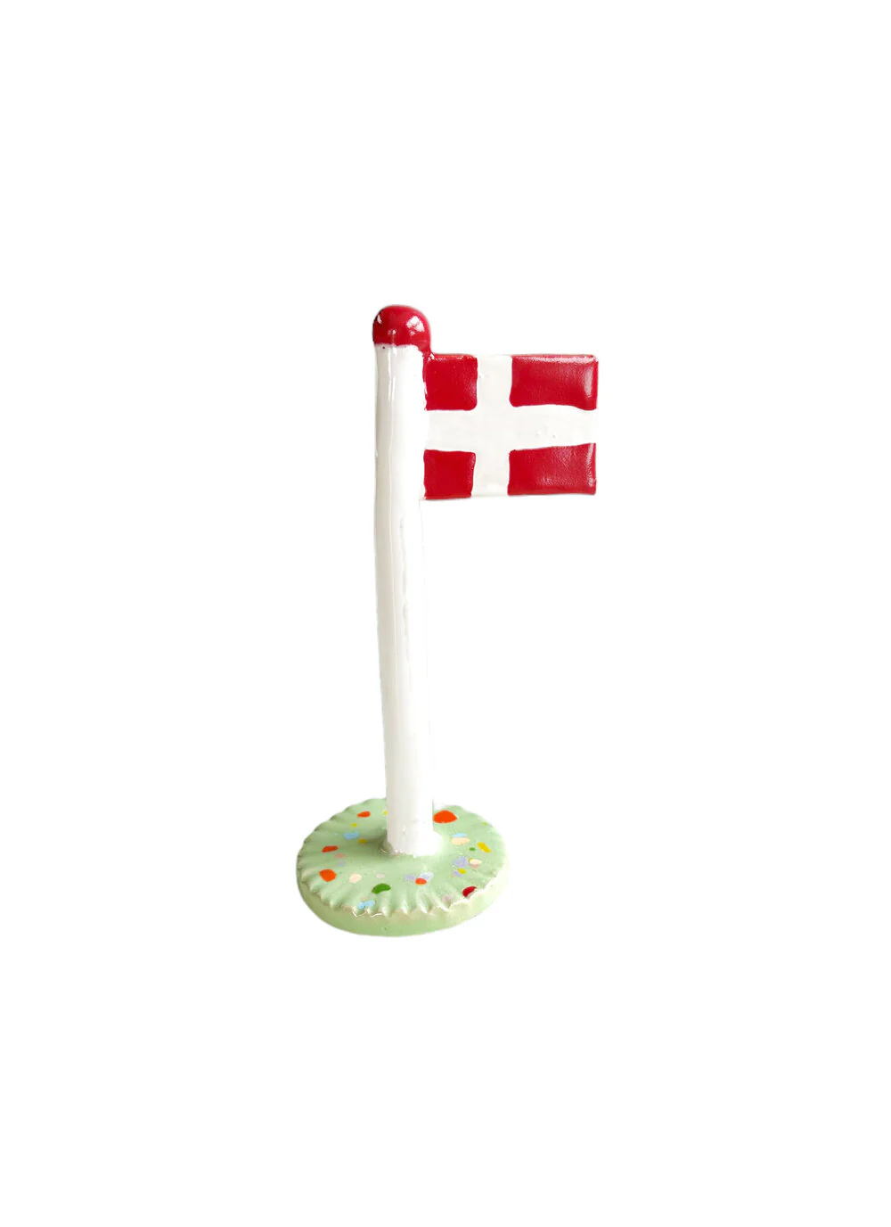 TheClayPlay  Keramik Flag, Pale Spring Dot - H14-18 cm.