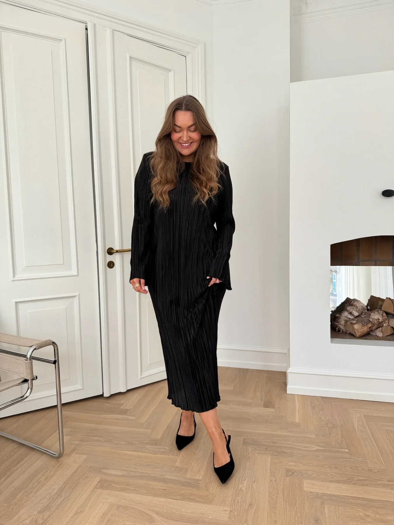 BYIC Kellyic Long Plissé Dress black