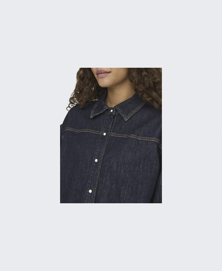 ONLY ONLNORELA LS RINSE DNM SHIRT MAE Dark blue denim