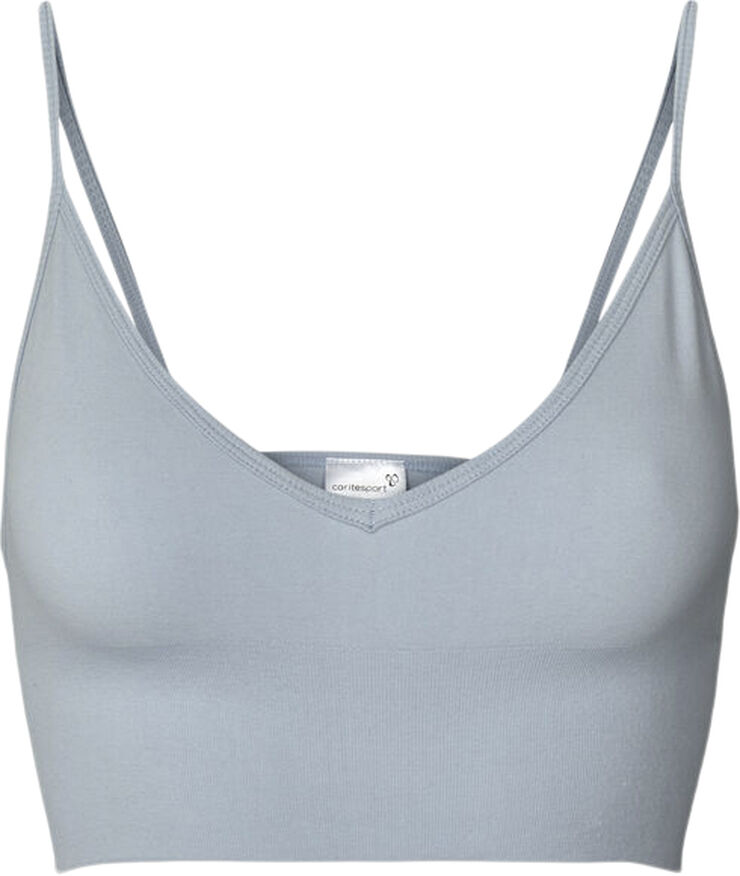 Carite Longline Seamless sports bh Blå