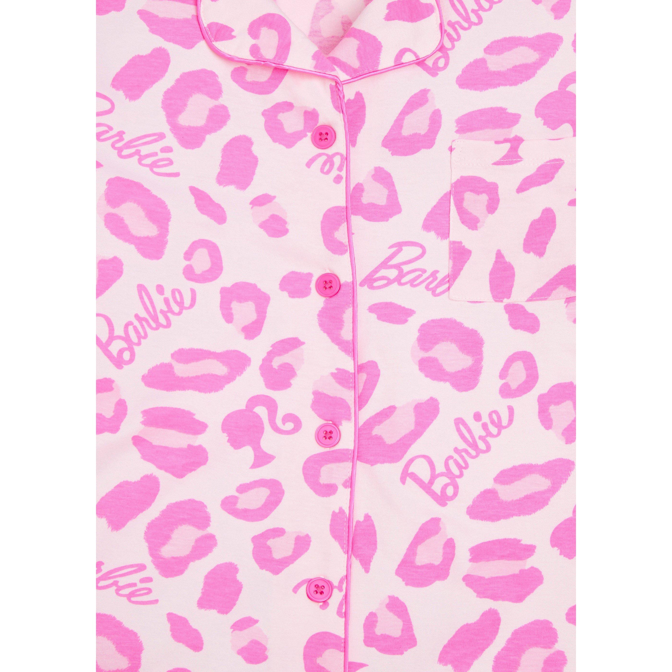 Character Ladies Barbie Button Detail Pyjama Set