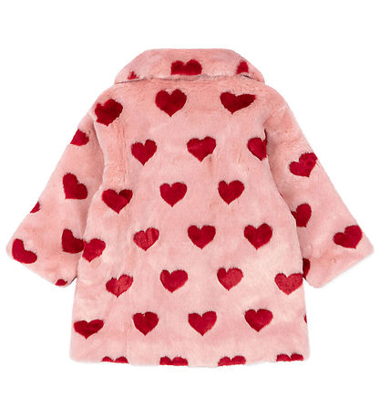 Konges Sløjd Jakke - Fuzzie Coat - Coeur Mellow/R?de Hjerter