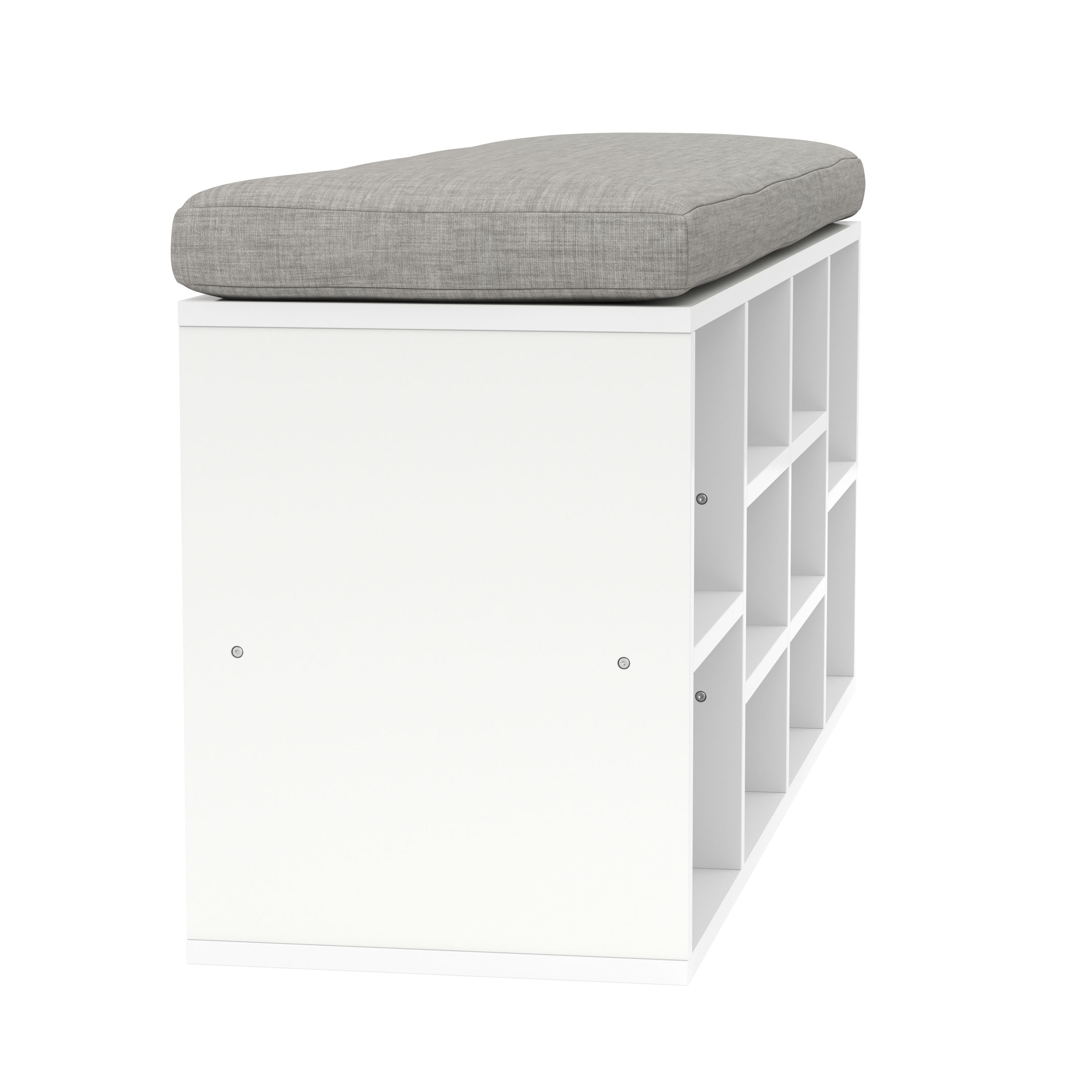 Schuhbank 102 x 30 x 48 cm weiss
