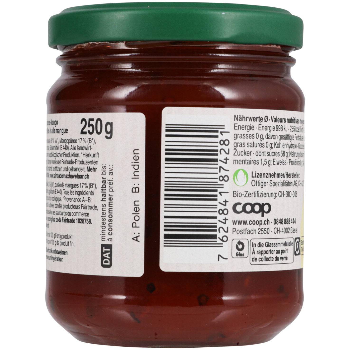 Naturaplan Bio Konfitüre Beere & Mango