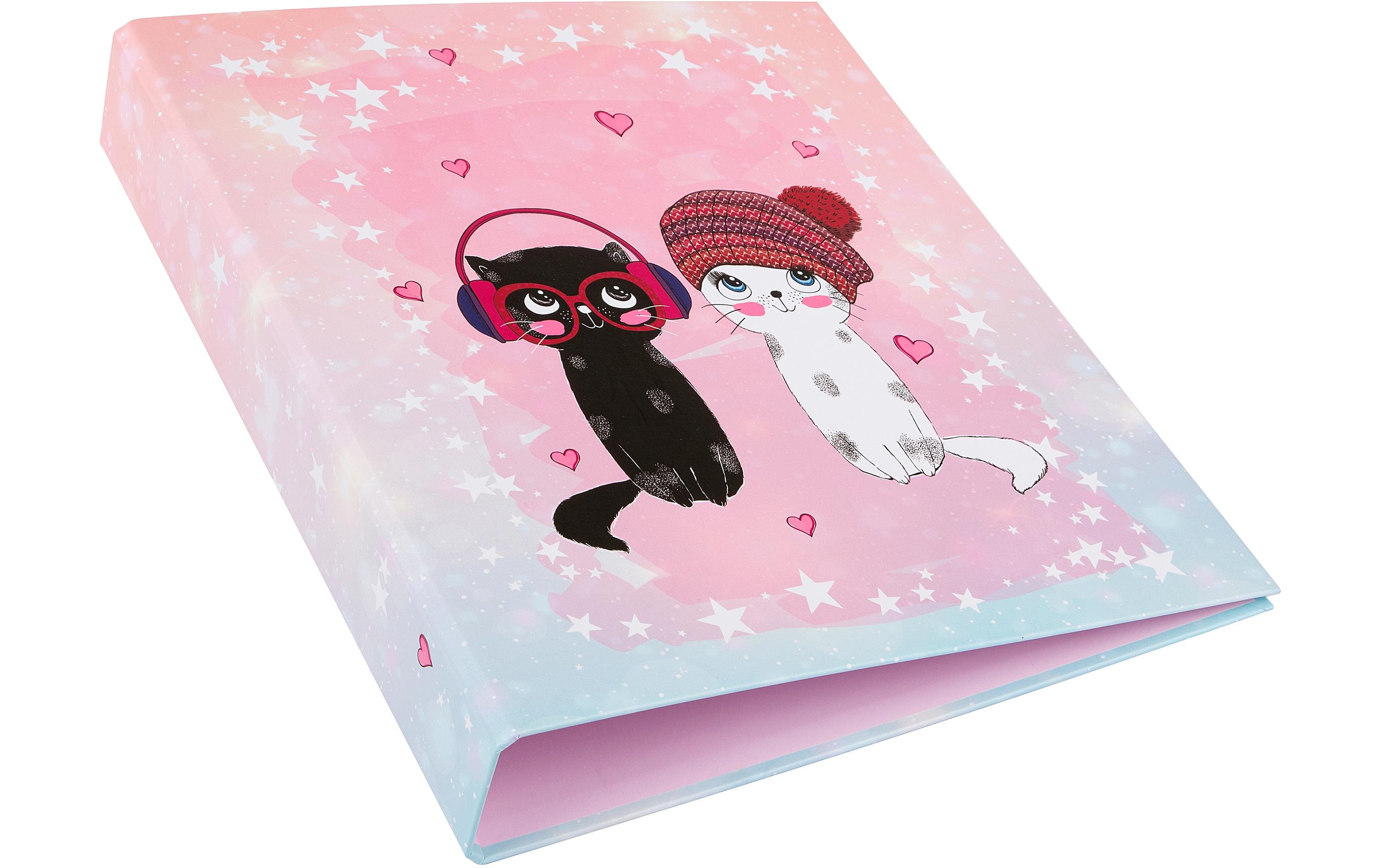Ordner Music for Cats 8 cm, RosaRingbuch