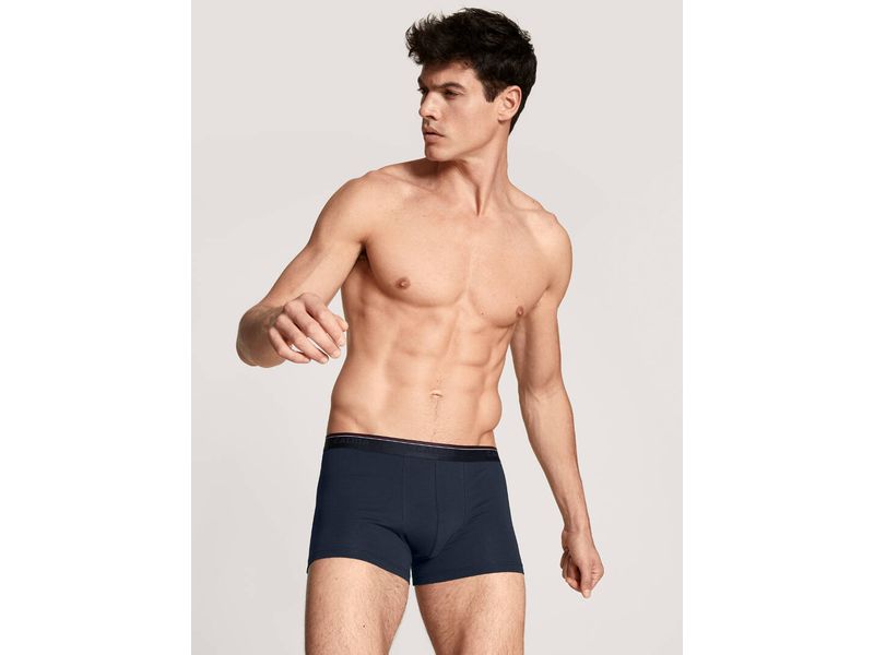 Calida Unterhosen Natural Benefit 3er Pack Dark Sea, S Herren Boxer Shorts