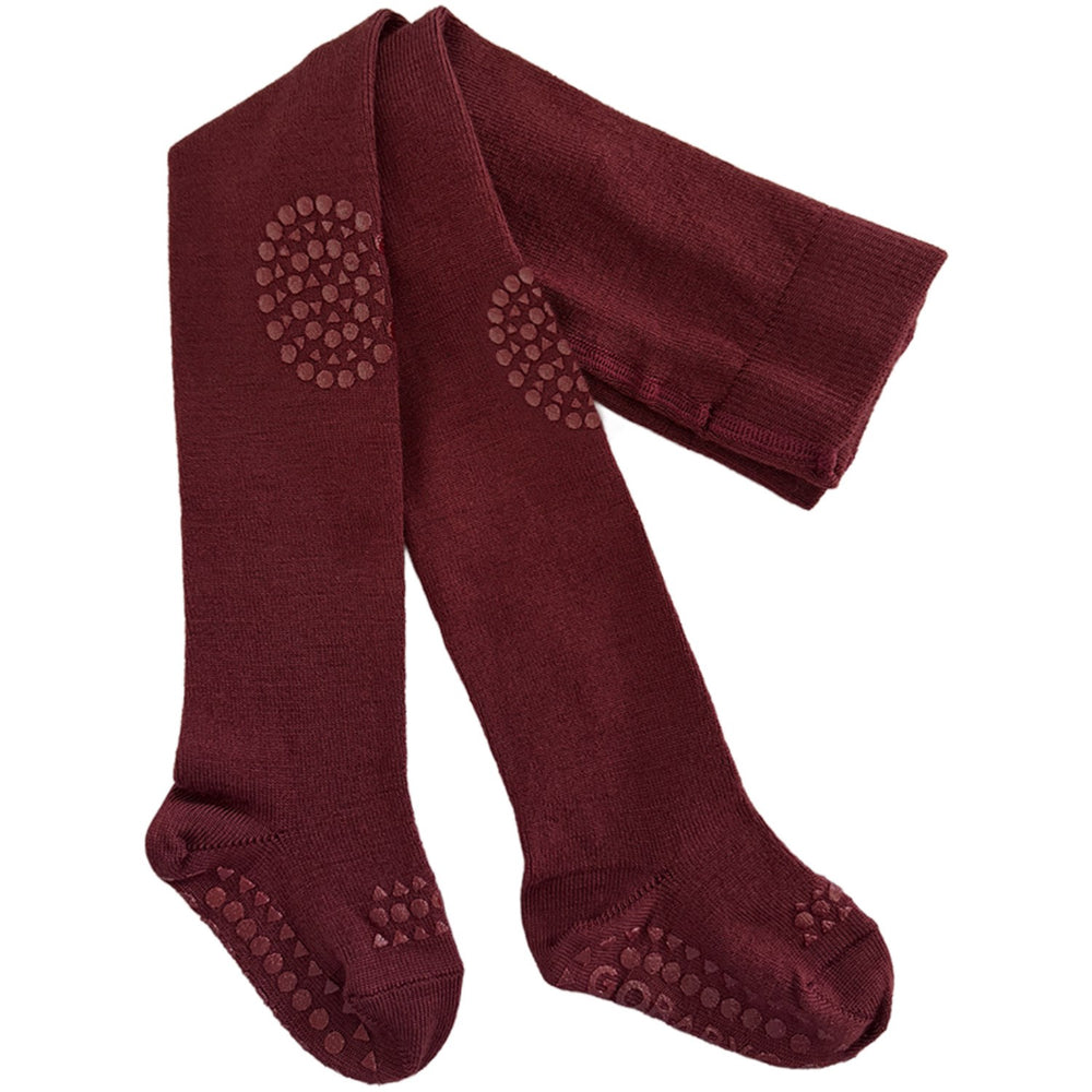 Køb Gobabygo Wine Red Crawling Strømpebukser Merino Uld