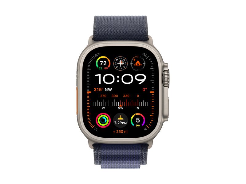 Apple Alpine Loop 49 mm Dunkelblau/Schwarz M Robustes Armband zu Apple Watch Ultra