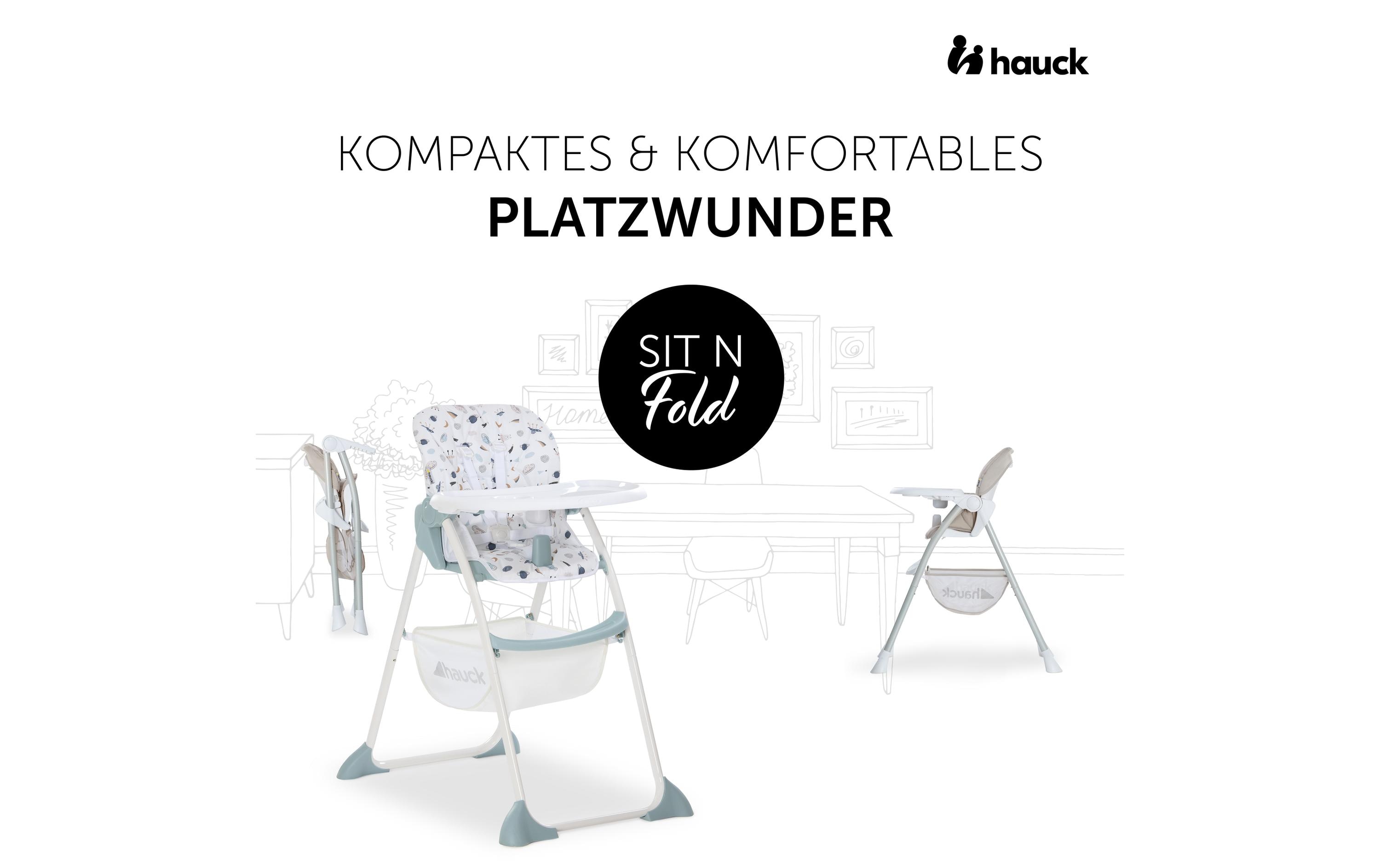 Hochstuhl Sit N Fold BeigeKompakter und faltbarer Kinderhochstuhl