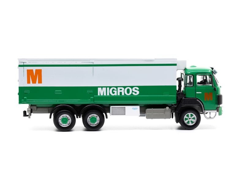 ACE LKW Saurer D330B F6 x 4 Frigo Migros 1:87 Detailliertes Kühlwagen Modell für Sammler
