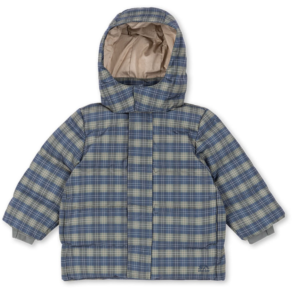 Køb Konges Sløjd Laurel Blue Check Magnum Down Jakke Print Grs