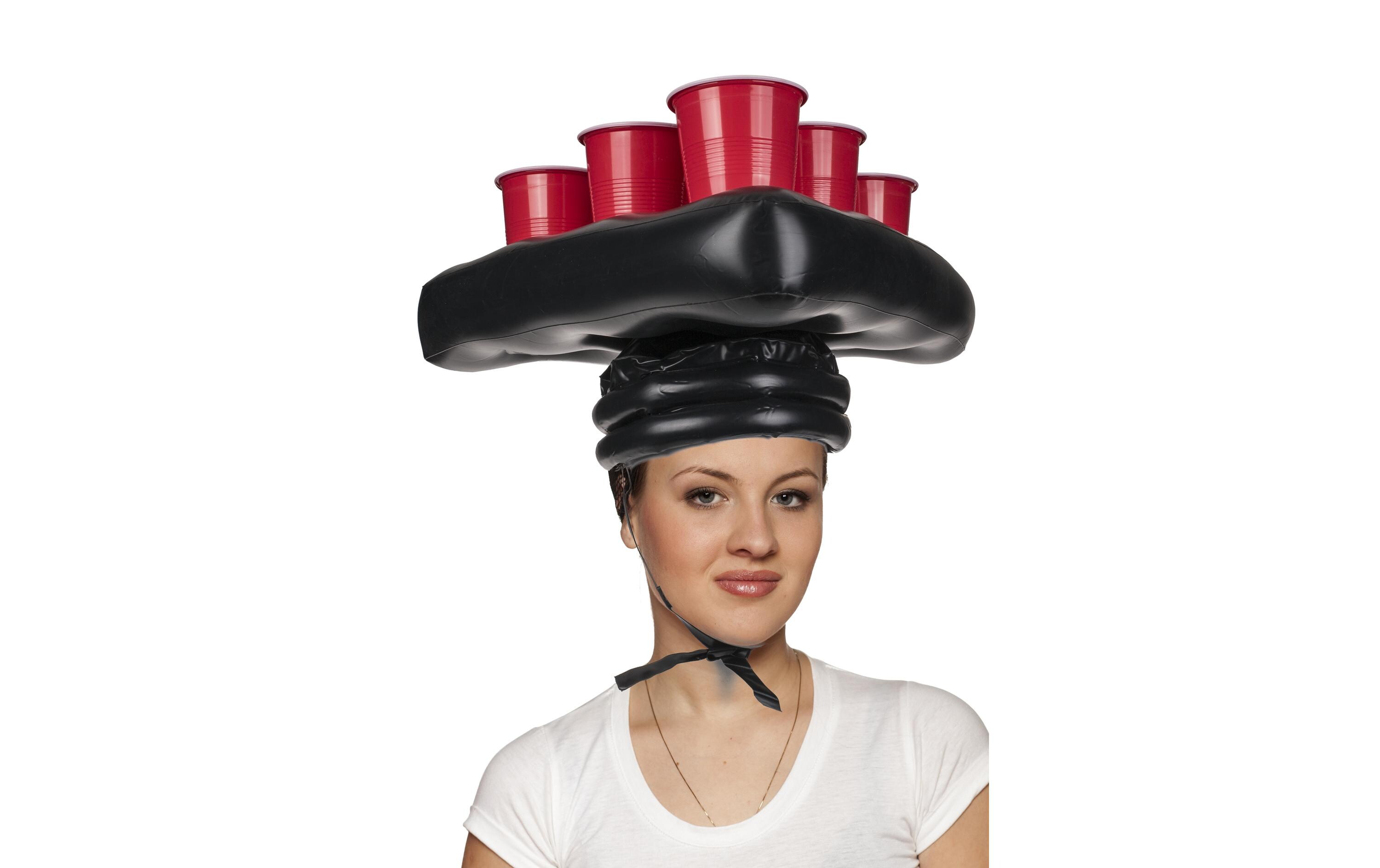 Aufblasbares Accessoire Beer Pong HelmTrinkspiel