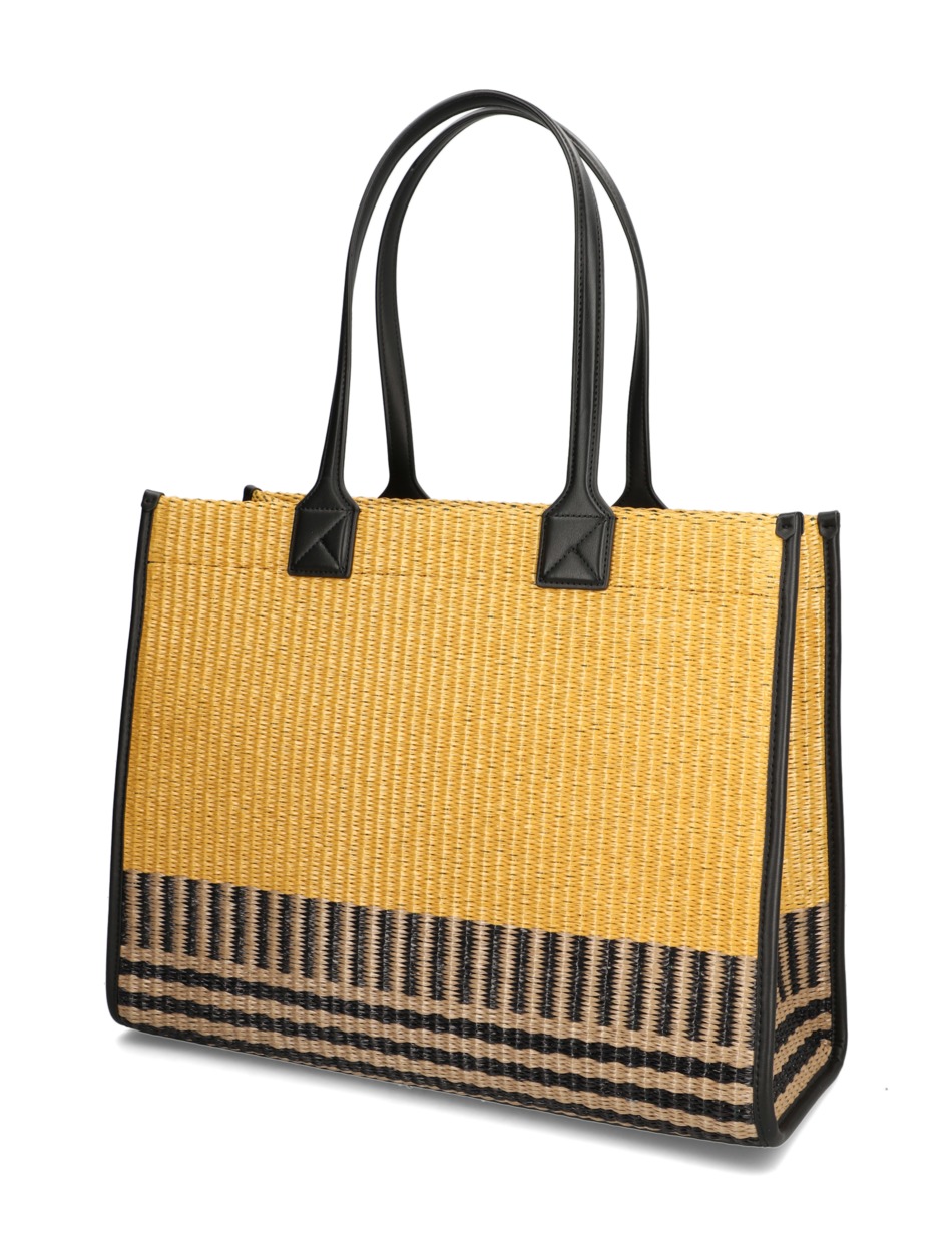 K/SKUARE RAFFIA LG TOTE