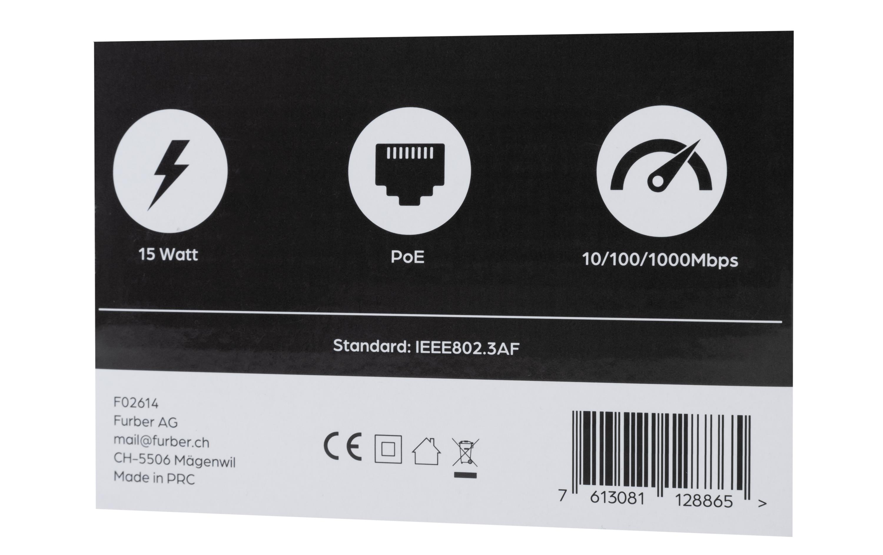 PoE Injector 15 WPower-over-Ethernet-Adapter