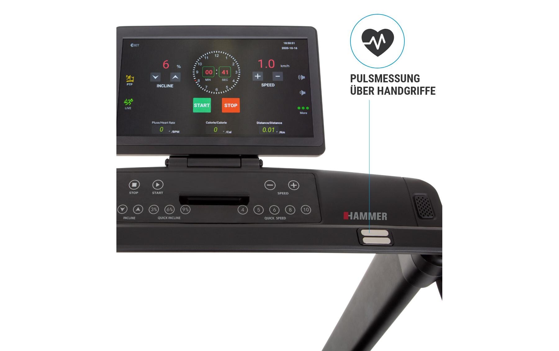Laufband Q. Vadis 10.0<br>Modernes Laufband mit integriertem Display