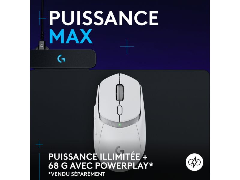 Logitech Gaming-Maus G309 Lightspeed Weiss Kabellose Gaming-Maus mit Lightspeed Wireless und Bluetooth Verbindung