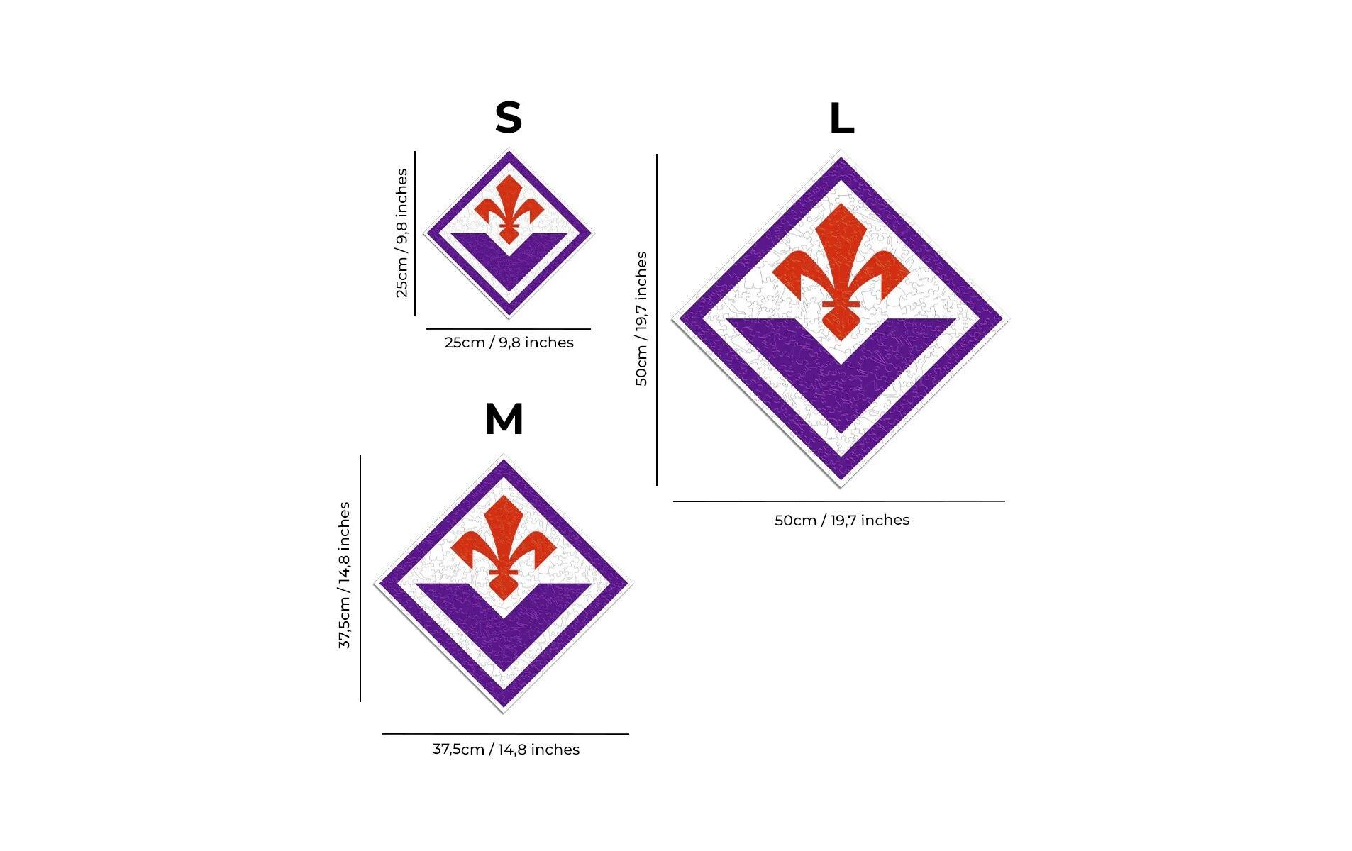 ACF Fiorentina – LogoOffizielles Holzpuzzle, Grösse M