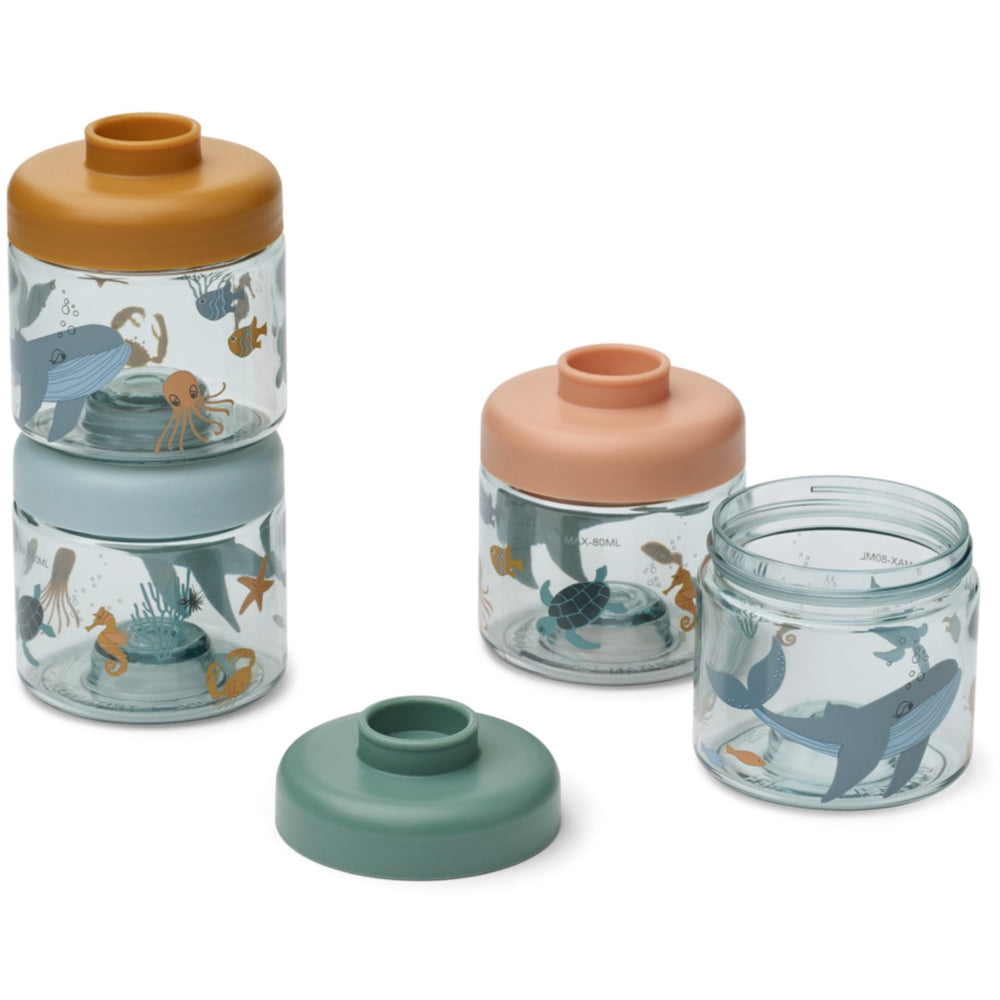 Køb LIEWOOD Sea Creature / Sandy Dominique Baby Mad Tritan Bokse 4-Pak