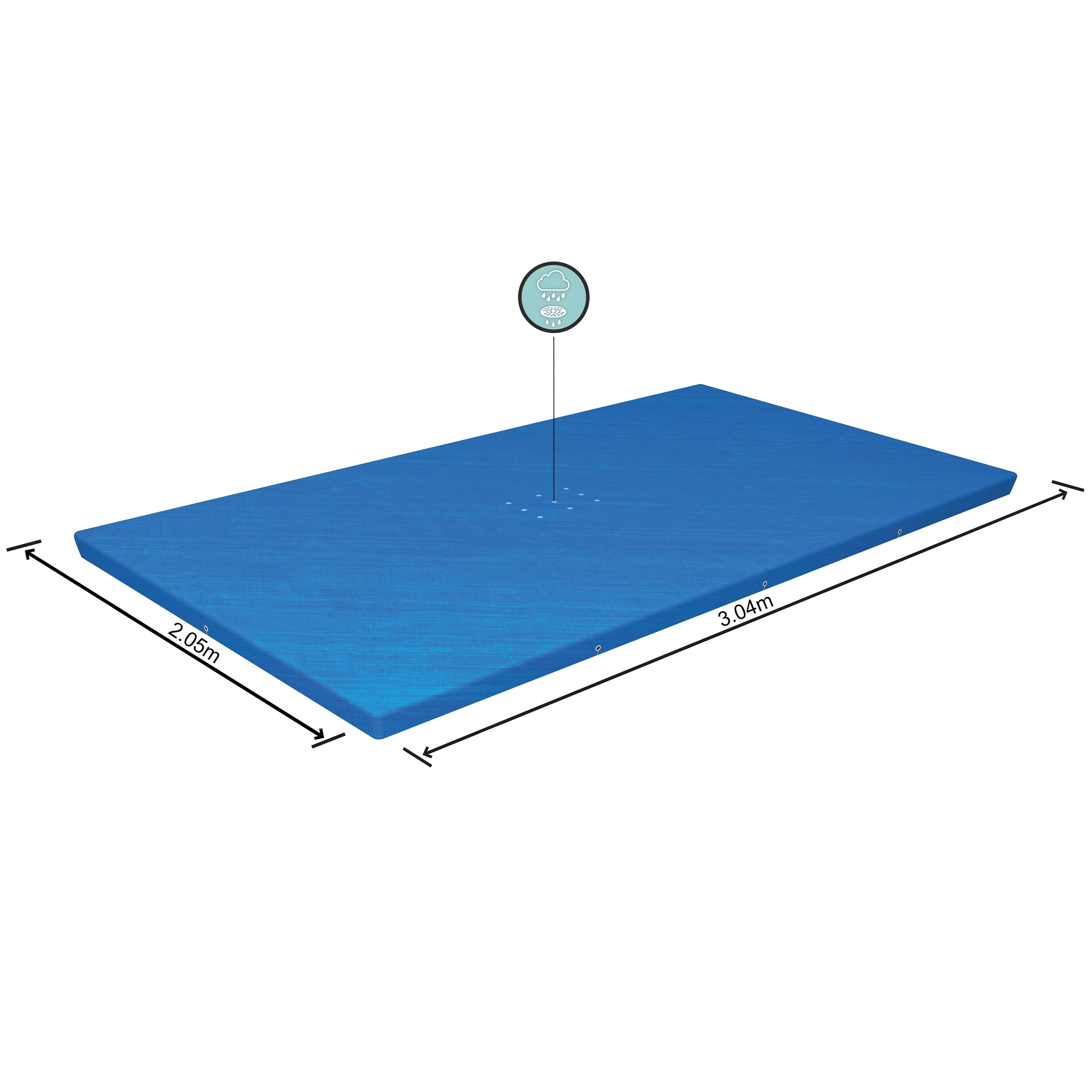 Abdeckplane für Pool 300 x 201 cm