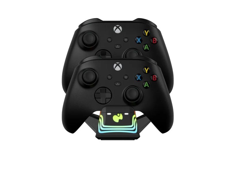PDP Ladestation Afterglow Wave Dual Charge Ladestation für die Xbox Wireless Controller mit RGB-Beleuchtung