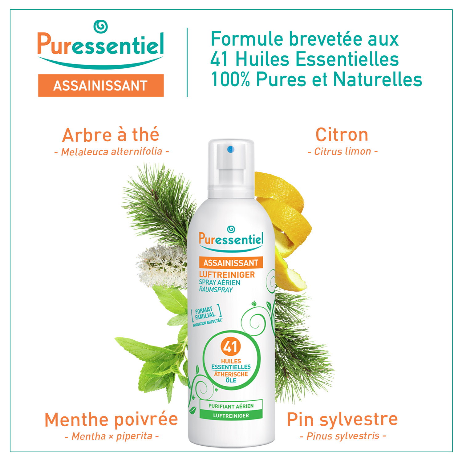 Puressentiel Reinigender Luftspray<br>500 ml, 41 ätherische Öle